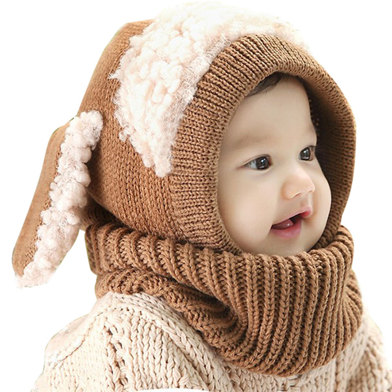 Ontmoedigd zijn Merg zwaar Baby muts hoodie met col sjaal | bruin | 9-36 maanden - Busy Baby