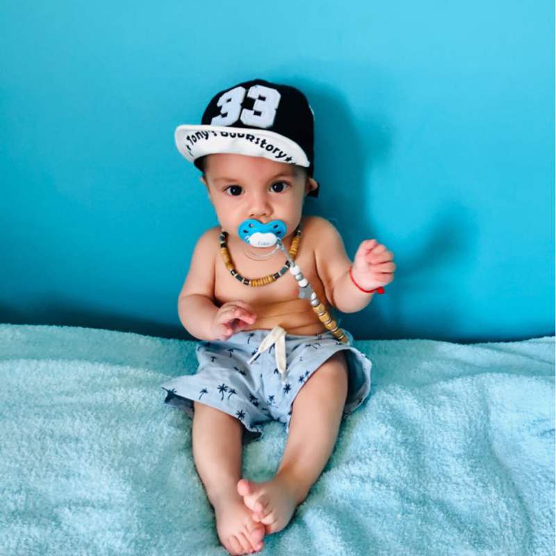 eetlust Wolk merknaam Stoere zwart met witte baseball pet | 8-24 maanden - Busy Baby