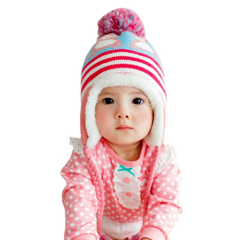 wintermuts baby met voering puinguin roze
